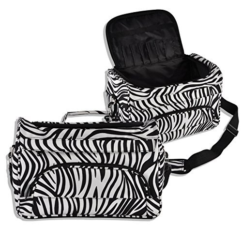 Professional Barber Hair Tools Hairdressing Salon Zebra Portable Tool Case Bag