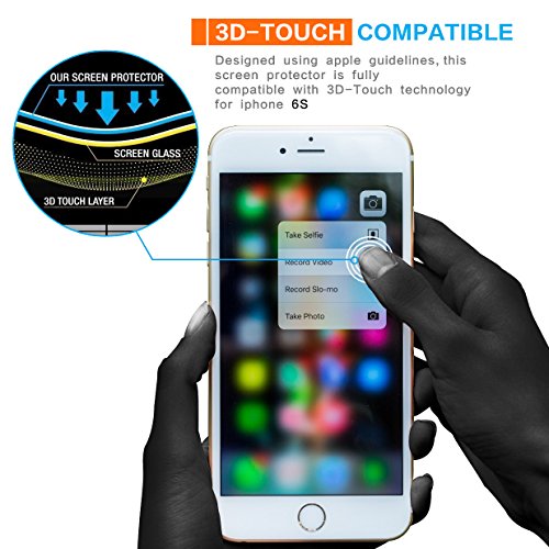 Pomisty iphone 6s Displayschutzfolie ,2 Stück iphone 6 Panzerglas Schutzfolie, 9H Härte,Anti-Kratzen Glas Folie mit iphone 6/6s 4.7 inch. - 5