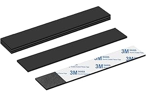 SAICOOS Magnetic Strips with Adhesive Backing Magnet - Heavy Duty Sticky Magnet for DIY Projects - Metal Plates - Cut to Shape - Strong Hold & Durable - Ideal for Tool Racks, Fridge (3 Pack)