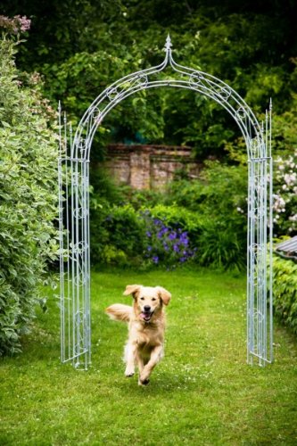 Rosenbogen 12mm Volleisen B: 140cm ZINK mit Türen / Tor - 4