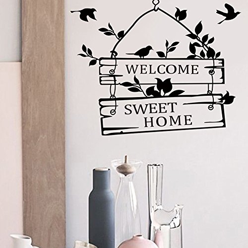 Abziehbare Wandtattoos Schlafzimmer Wohnzimmer Büro Kunst Wandstickers Aufklebers Sweet Home - 2