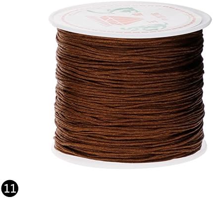 CALISTOUS 0.8mm 45M/Roll Nylon Cord Thread Chinese Knot Macrame Rattail Bracelet Braided String Light Coffee