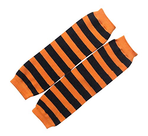 Pinkyee Little Girl'S Leg Warmers Orange And Black