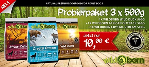 Preisvergleich Produktbild WILDBORN Hundefutter getreidefrei Probierpaket TASTE 3x500g getreidefreies Hundefutter mit bis zu 70% Fleisch / für erwachsene Hunde mit frischem Lammfleisch / Hund Hundefutter getreidefrei / Hundefutter Trockenfutter / Mit Hunde Hundefutter getreidefrei Ihren Hund richtig gesund ernähren / Premium Futter Hund / getreidefreies Hundefutter / Hunde Trockenfutter für alle Hunderassen ab 6 Monate / Hundefutter getreidefrei Trockenfutter