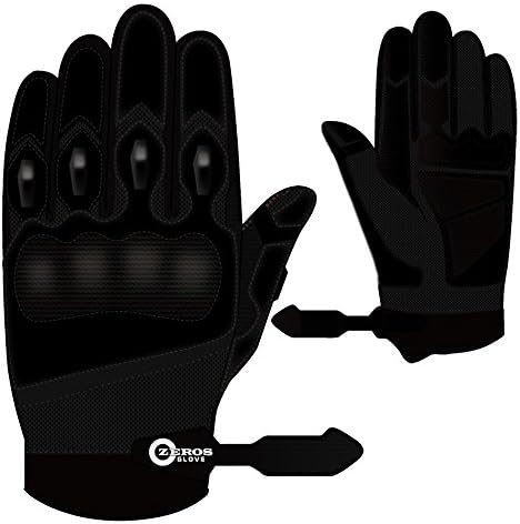 Zeros Classico Mens Motorbike Gloves (X-Large, Black)