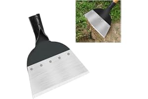 ZXCVWWE Multi-Functional Garden Shovel,Outdoor Garden Cleaning Shovel,Steel Flat Shovel Ice Shovel,Outdoor Weeding Planting Tool,Farm Weeding Weed Cleaning Shovel,Black