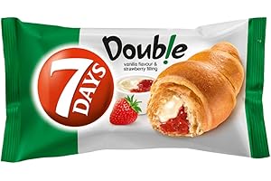 7 Days Double Croissant with Vanilla & Strawberry Filling 80g x 20 Packs
