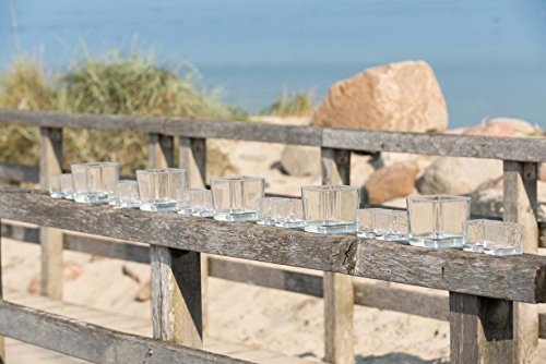 12 Stück Glaswürfel H 6 cm Teelichtlgläser Vorspeisengläser Dessertgläser - 4