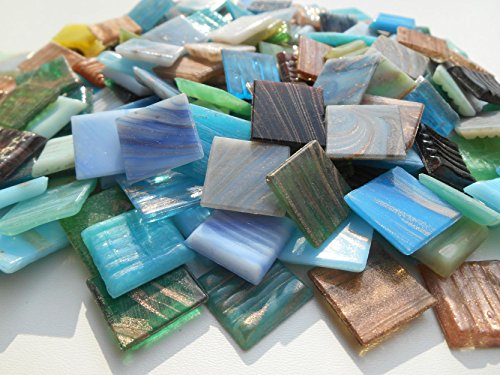 Goldregen Effekt Mosaiksteine Bunt Mix 1000g lose Mosaik Steine zum Basteln 2x2cm