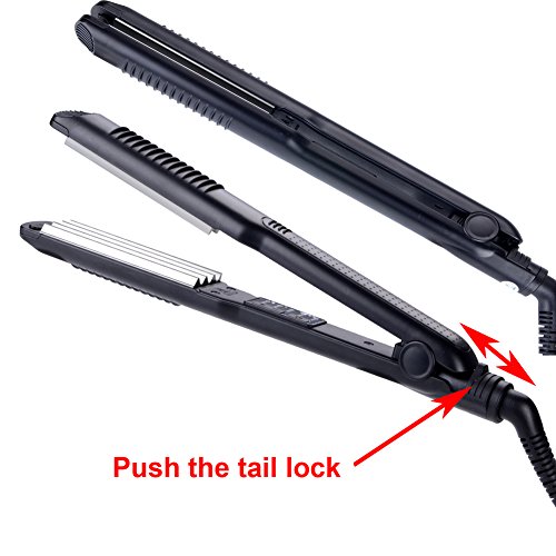 LadyHelena® Kreppeisen Glätteisen 3 in 1 Haarglätter Keramik Turmalin Multistyler Für Professional Haar Styling NEU! - 6