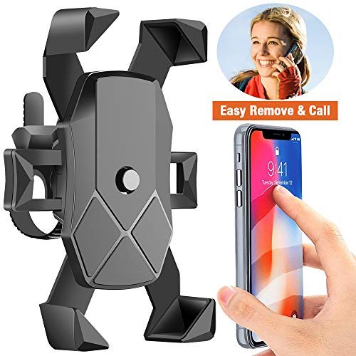 Fahrrad Handyhalterung Schnell Abnehmbare & Installation, Face ID/Touch ID Kompatibel 360° Drehbare Handyhalter Universal für Mountainbike Fahrrad Bike Smartphone Holder