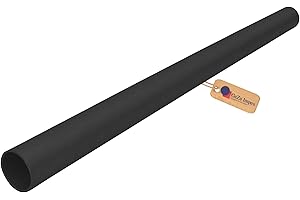 GeZu Impex Tubo de Acero 27mm x 1000mm Juego de 4 Recubrimiento En Polvo Negro Tubo de Acero Galvanizado por Inmersión en Caliente para Abrazaderas Pasamanos Estructuras Muebles y Construcción