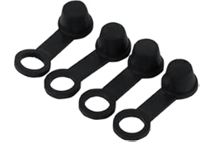 YMIKO 4 Pack Brake Bleed Nipple Caps 8mm Black Rubber Universal Motorcycle Brake Bleed Nipple Grease Cap Dust Cover Replacement for Motorcycle Motorbike