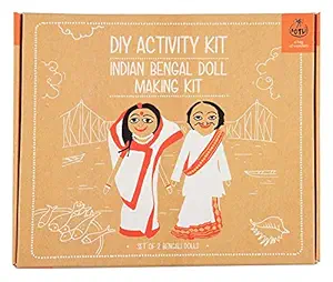 potli Paper, Cloth, Plastic diy educational toys indian traditional doll making craft kit, Multicolour, 10 years +, Set of 2