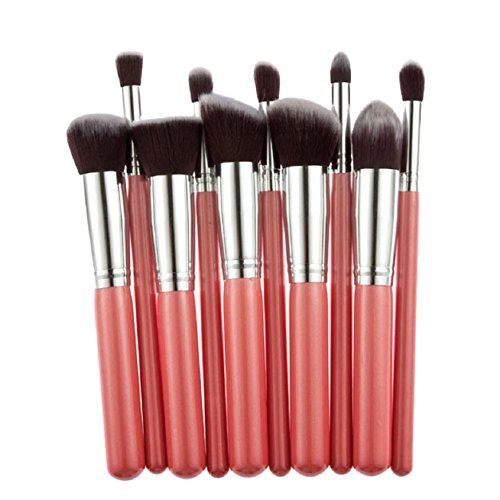 Malloom® Fashion 10Pcs Pink Makeup Brush Set