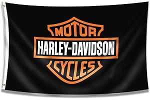 Kasflag Harley Banner Davidson Flag Work 3x5ft/90x150cm/Vibrat Color/HD Printing/ 150D Polyster Banner Garage Decor For Man Cave