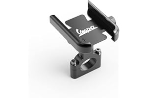 FTNBAE For Piaggio Vespa Sprint Primara Scooter GTS 300 125 Granturismo 200 S125 S15 Motorcycle Phone Mount GPS Stand Mount (Color : Handlebar Black)