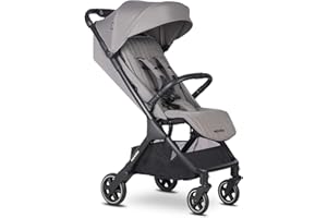 Easywalker Jackey² Buggy, Für Kinder von 0-22 kg, Leichtgewicht, Automatisch faltbar, Einzigartiges Zubehörsystem, Inklusive Regenschutz, Autositz kompatibel - Kieselgrau
