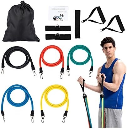 HOBFU Resistance Bands Set Door Anchor Attachment For Exercise Bands-Ankle Straps For Weight Lifting Yoga Pilates Abs Exercise Stretch Fitness Gym