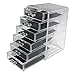KurtzyTM 5 Drawer Tower Clear Acrylic Plastic Make Up Beauty Organiser Table Top Draws