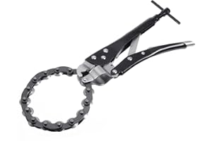 kyaoayo Auspuff-Kettenschneider, Auspuff- und Endrohrschneider, Universal-Rohr-Endrohr-Trennwerkzeug, Verriegelungsketten-Rohrschneider für Stahl, Kupfer, PVC, Aluminium