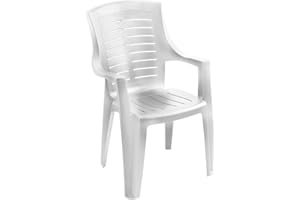 MONDO VIRO UN MONDO A CASA TUA Mondo Viro Ensemble de salle à manger en résine blanche table et chaises pour jardin et véranda (fauteuil)