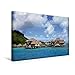 Produktbild Premium Textil-Leinwand 45 x 30 cm Quer-Format Luxus-Überwaserbungalows vor Bora Bora | Wandbild, HD-Bild auf Keilrahmen, Fertigbild auf hochwertigem Vlies, Leinwanddruck von Jana Thiem-Eberitsch