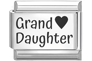 2BURNED Personalised Custom Engraved Italian Charm Fits All 9mm Bracelet Links