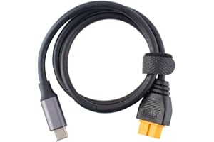 Tiardey XT60-adapter typ-C till XT60 balansladdare adapterkabel 100 W för drönare solbatterier modell flygplan balansladdare
