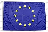 bandera de europa con nombres Bandera UE 150 x 100 cm con cinta de refuerzo en el lado de la varilla para una mayor resistencia del artículo