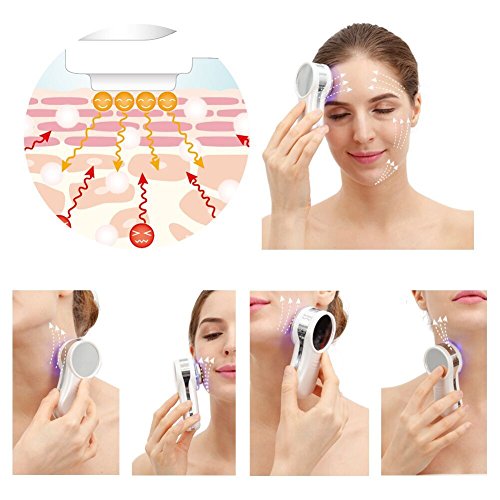 ARINO Ultraschallgerät für Gesicht Kosmetisches Ultraschallgerät Tragbare Gesicht Massagegeräte, Gesichtsbehandlung Hautverjüngung durch ION und Photon, Anti Falten Anti-Aging und Akne Muttertagsgeschenke - 6