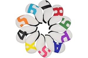 BYNYXI Coprimazze da Golf, Custodia Protettiva di Golf Coperture Impermeabile della Testa del Golf Irons Golf Copre Club Manicotti di Protezione Ferro Custodia di Golf Testa