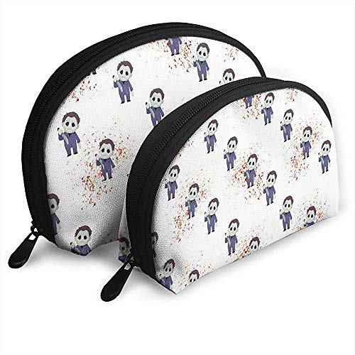 Zombies avec des Couteaux Trousses de Maquillage WomenTravel Tissu imperméableSac de Maquillage pour Petite Pochette