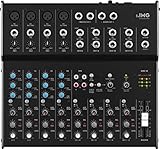 4 Stereo-Eingangskanäle für den Anschluss von Mikrofonen (auch phantomgespeiste) und Tonquellen mit Line-Ausgangspegel (z. B. Instrumen te, Abspielgeräte)