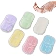 Goodern 300 Pcs Soap Paper Sheets,Portable Travel Soap Sheets,Scented Bath Slice Sheet Foaming Paper Soap Dissoluble Soap Paper Sheet for Hand Washing,Disposable Soap Paper Sheets for Travel Outdoors