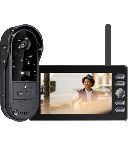 Campanello Wireless Con Telecamera Esterna Swokely - Schermo IPS 4,3 Pollici, 1080P, Visione Notturna, Impermeabile IP65, Audio Bidirezionale