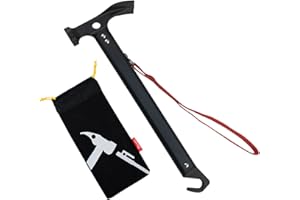 Azarxis Marteau de Piquet de Tente Maillet Camping Extracteur Outil Multifonctionnel Accessoire avec Sac de Transport pour Randonnée Camping