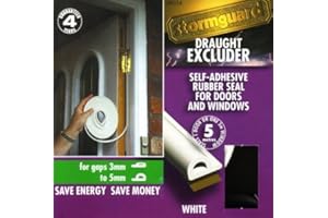 STORMGUARD P Profile White - 10m EPDM Rubber Draught Seal and Foam Draught Excluder Window or Door Draft