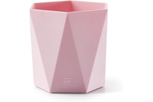 Miquelrius - Pot à crayons de bureau, Organisateur avec finition douce au toucher, Structure solide, Parfait pour le bureau, la maison ou l'école, Rangement pour fournitures, Couleur Rose