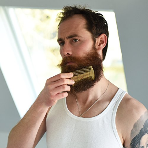 Bartkamm & Bartschere & Nasenhaarschere – Sehr scharf – Sandelholz – MADAMARI BEARDS – Hochwertiges Bartpflege-Set – Premium Sandelholzkamm – Praktische Scherenkombination, sehr scharf – Praktisches Kunstlederetui – Stylische Geschenkidee - 6