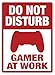 Produktbild Do Not Disturb – Gamer at Work – Metall Wandschild Aufschrift Kunst, inspirierende
