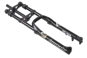 LHHL Bike Downhill Suspension Fork 26 Inch 4.0 Fat Fork 170mm Travel Mountain Bike Suspension Air Fork 1-1/8" Disc Brake QR 9mm Snow Beach DH/XC/BMX E-bike 2850g