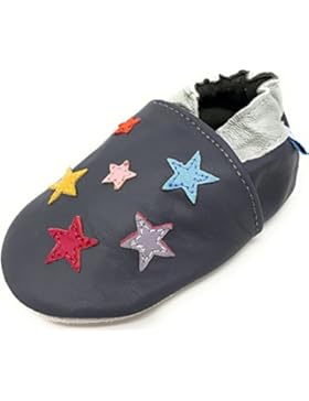 MiniFeet Leder Babyschuhe - Krabbelschuhe - Wenig Sterne