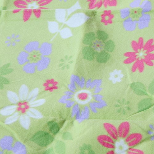 XXL Picknickdecke 200 x 200cm, wärmeisolierende Camping-decke, wasserdicht und zusammenfaltbar, mit Tragegriff von Ocean5, Farbe: grün – Blumen - 4