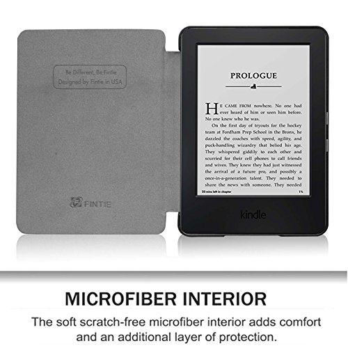 Kindle (7.Gen 2014 Modell) Hülle Case – Fintie Ultra Slim Lightweight Schutzhülle Tasche Etui Cover – Die dünnste und leichteste Hülle für Amazon Kindle (nur geeignet für Kindle 2014 Modell mit Touchscreen), Schwarz - 3