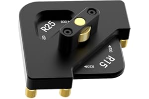 CENPEK 4-in-1-Router-Schablone aus Aluminiumlegierung, Radiusvorrichtung, R15, R20, R25, R30, halbrunde Eckradius, Schnellvorrichtung, Router Tischschablone