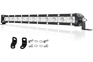 PICAA LED Arbeitsscheinwerfer 13 Zoll 38CM 60W Lichtbalken 12V Slim Flutlicht für SUV Offroad ATV UTV Traktor 4x4 Auto