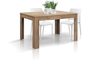 PAZZO DESIGN Tavolo Allungabile Nina, Rovere Rustico, Nobilitato Melaminico, Tavolo Cucina e Sala Da Pranzo, Made in Italy, 120x80x77 cm - id_1870