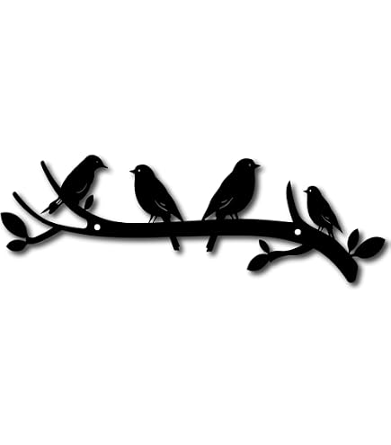 Décoration Murale En Métal Forgé - Silhouette De Colibri Noir - Ornement Pour Jardin, Terrasse Ou Intérieur - Design élégant Et Durable