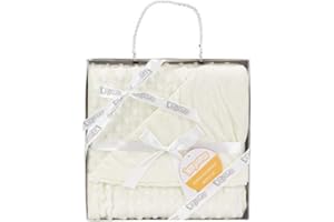 VARIOUSS Manta para bebés, 0.80 x 1.10 m Manta para recién Nacidos Mantitas para Bebes Suave y Confortable Cálida niña y niño Mantas para Todas Las Estaciones (Beige)